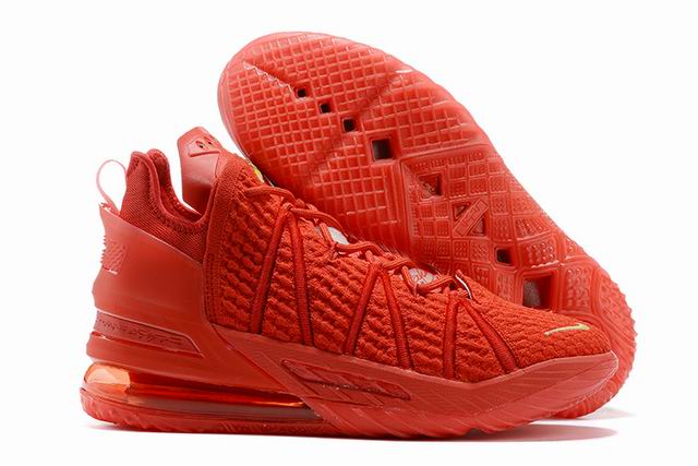 Nike Lebron 18 Men's Basketball Shoes Red-09